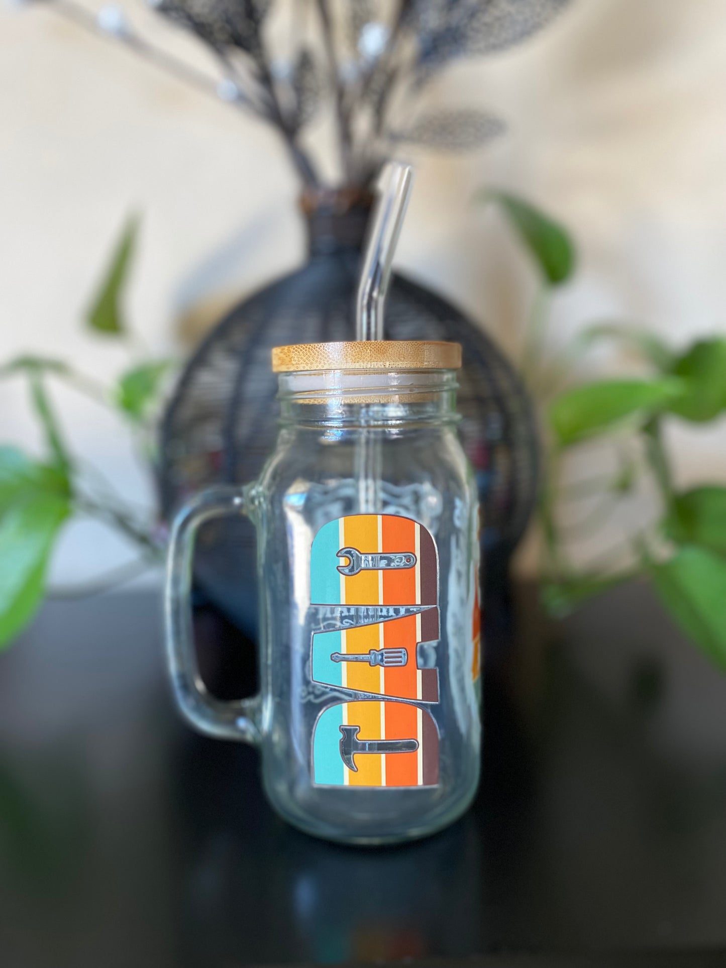 24oz Dad Mason Jar Mug ( The Man, The Myth, The Legend)