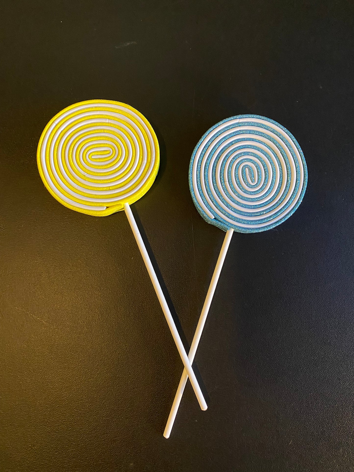 Yellow And Blue Lollipop Picks
