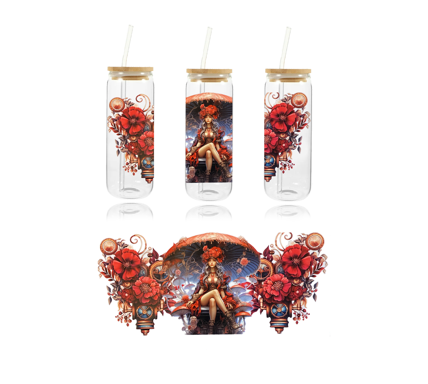 Red Floral SteamPunk